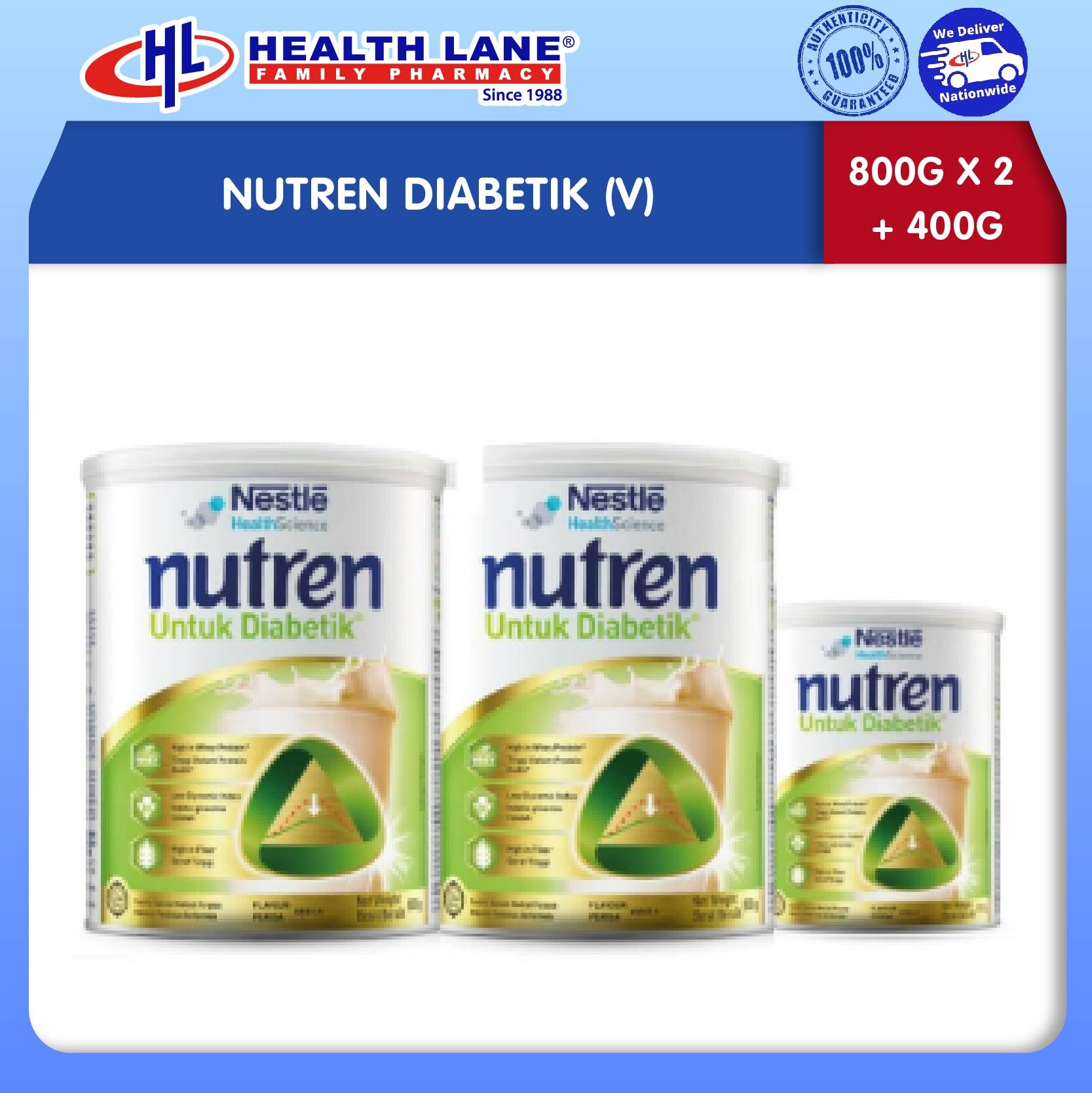 NUTREN DIABETIK (V) (800G X 2 + 400G)